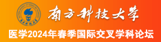 艹b日b南方科技大学医学2024年春季国际交叉学科论坛